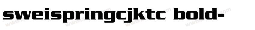 sweispringcjktc bold字体转换